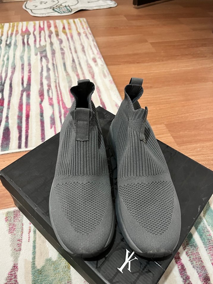 Gri Örgü unisex Spor Ayakkabı - Görsel 4