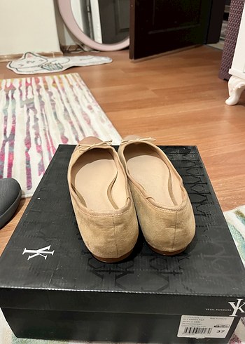 Bej Süet Kadın Babet - Görsel 3