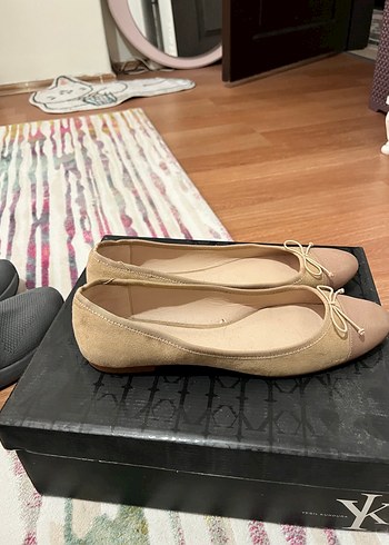 Bej Süet Kadın Babet - Görsel 4