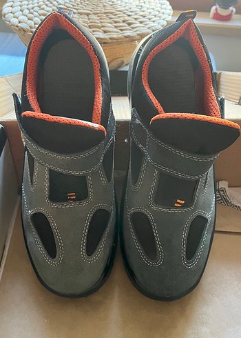 Turuncu Astarlı Gri Erkek Spor Ayakkabı - Görsel 5