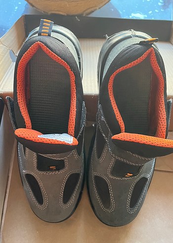 Turuncu Astarlı Gri Erkek Spor Ayakkabı - Görsel 6