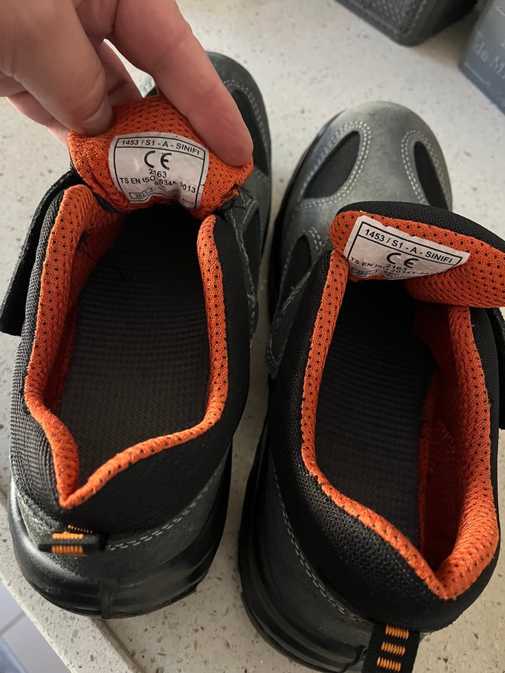Turuncu Astarlı Gri Erkek Spor Ayakkabı - Görsel 2