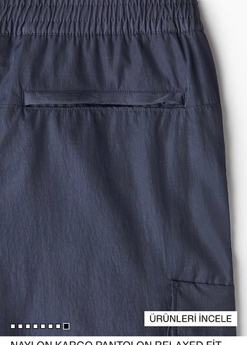 Erkek Lacivert Kemerli Midi Streetwear Pantolon - Görsel 3