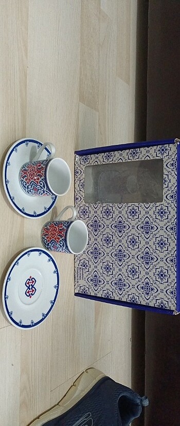 2'li kahve fincanı İznik çini - Görsel 2