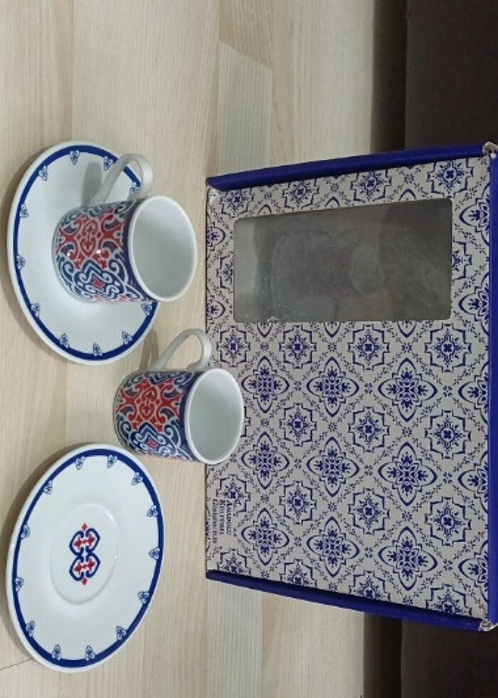 2'li kahve fincanı İznik çini - Görsel 2