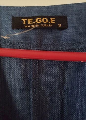 s Beden Düğmeli Mavi Denim Midi Elbise