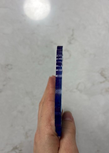 Mavi gümüş epoksi bardak altlığı - Görsel 4