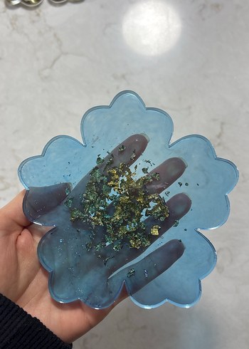 Mavi Parlak epoksi bardak altlığı - Görsel 3