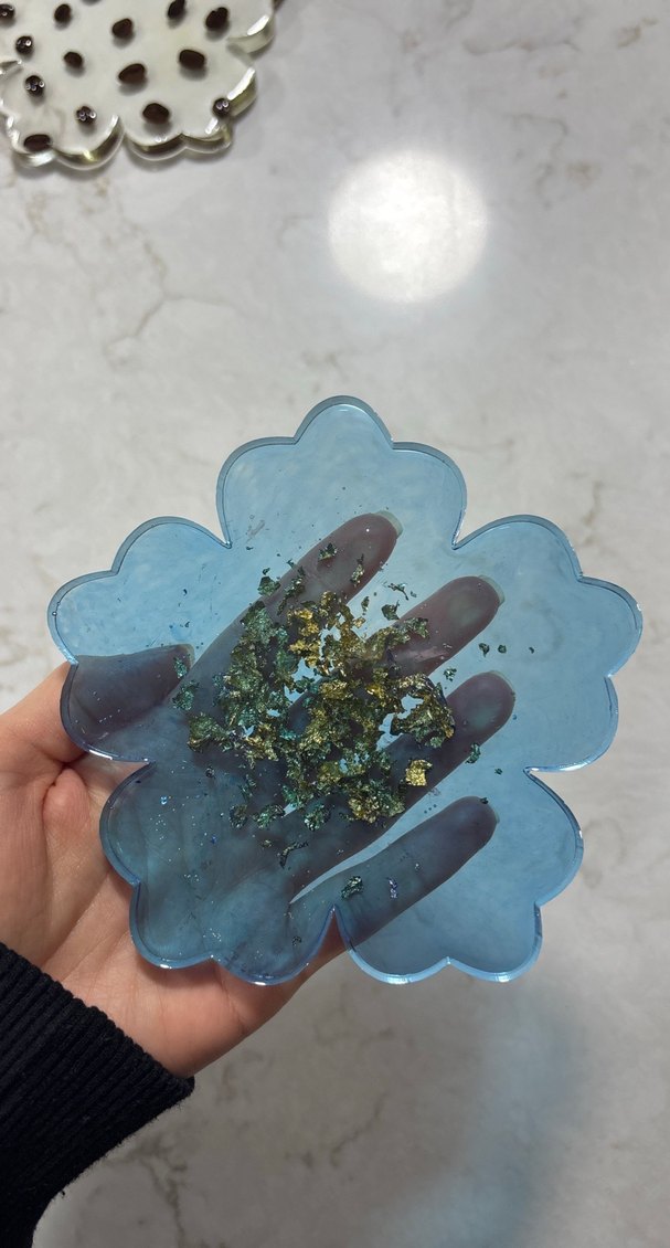 Mavi Parlak epoksi bardak altlığı - Görsel 3