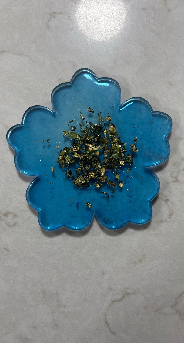 Mavi Parlak epoksi bardak altlığı - Görsel 2