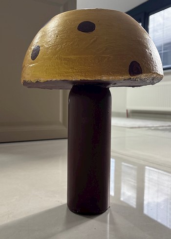 Altın Renkli Alçı mantar süs - Görsel 4