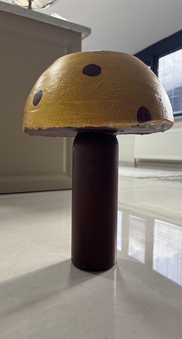 Altın Renkli Alçı mantar süs - Görsel 4