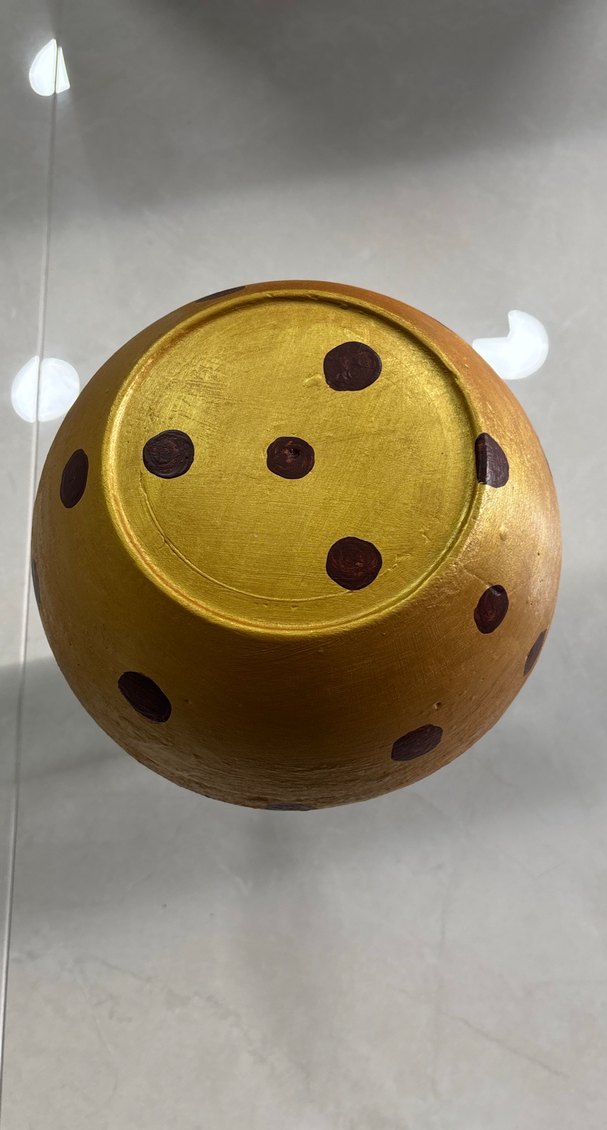 Altın Renkli Alçı mantar süs - Görsel 2