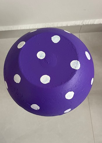 Mor Beyaz Puantiyeli Mantar Biblo - Görsel 3