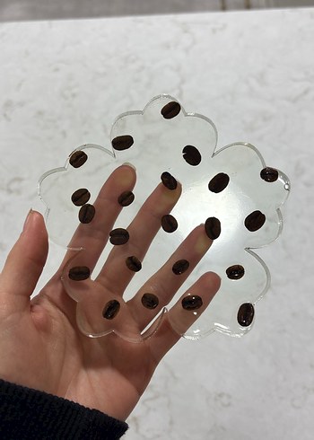 Kahve çekirdekli epoksi bardak altlığı - Görsel 3