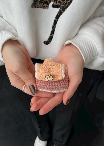 Renkli Örgü kulaklık Kılıfı - Görsel 2