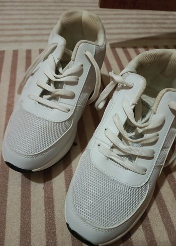 Beyaz Gri Dolgu Topuklu Spor Ayakkabı - Görsel 6