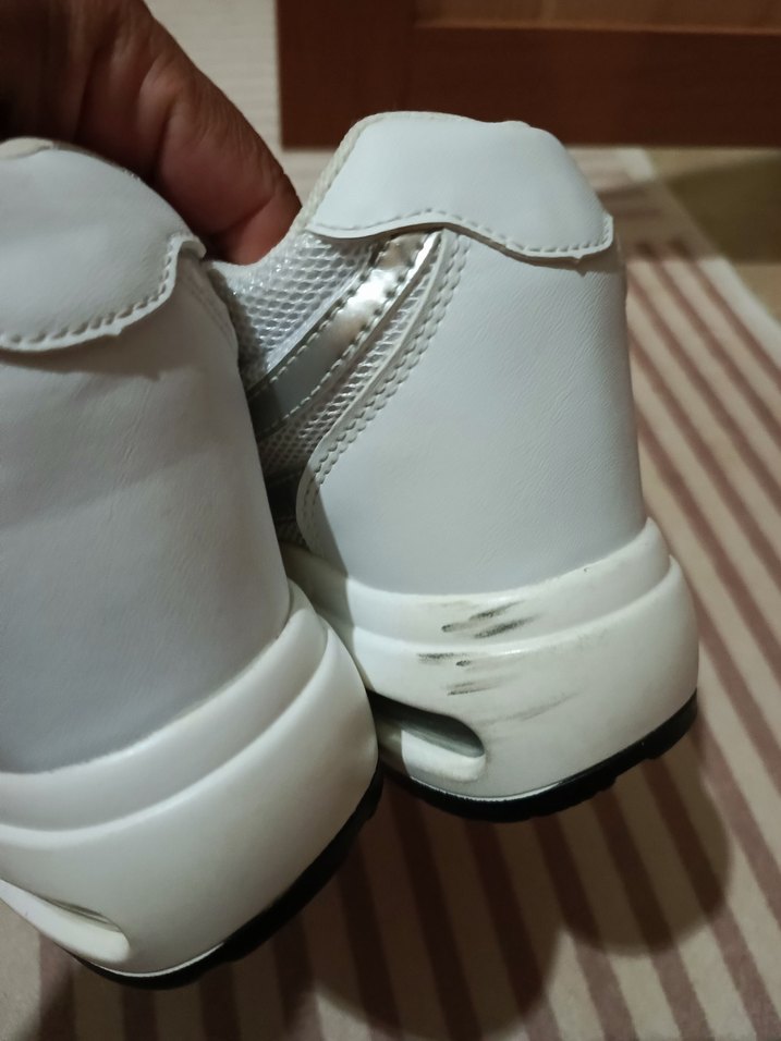 Beyaz Gri Dolgu Topuklu Spor Ayakkabı - Görsel 3