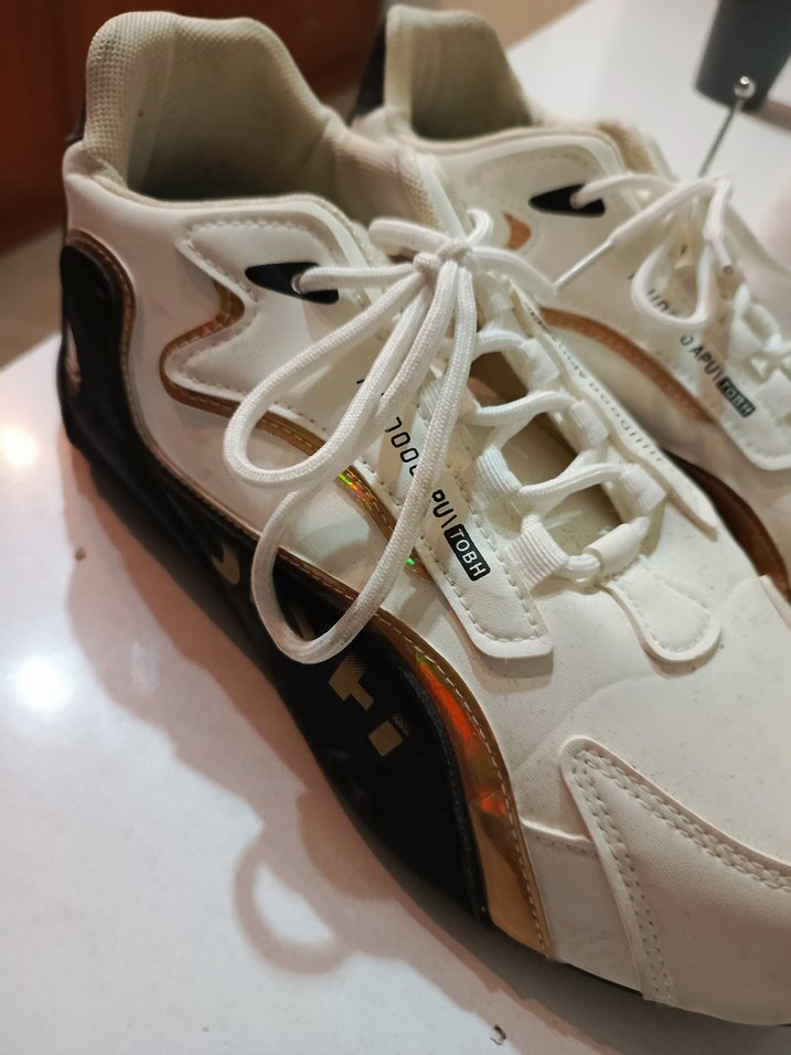 Beyaz Bağcıklı Spor Stiletto Topuklu Sneakers - Görsel 5