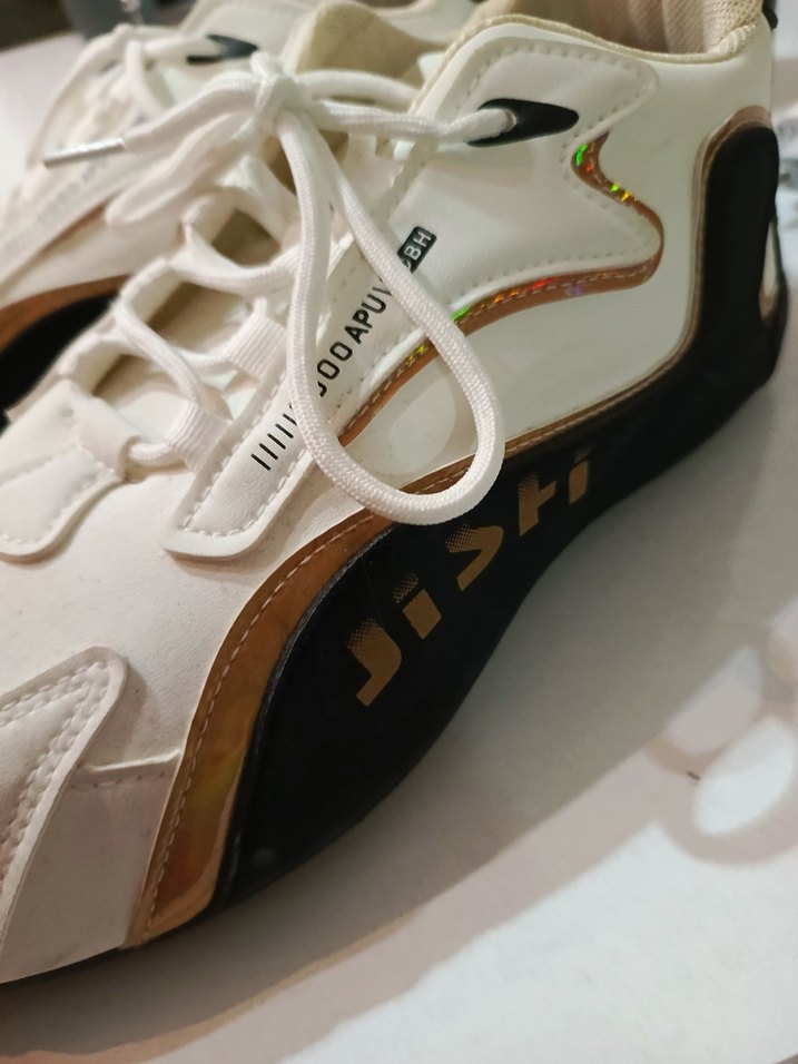 Beyaz Bağcıklı Spor Stiletto Topuklu Sneakers - Görsel 4