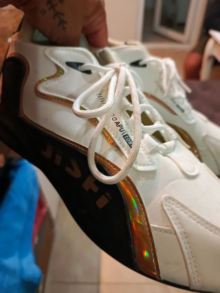 Beyaz Bağcıklı Spor Stiletto Topuklu Sneakers - Görsel 2