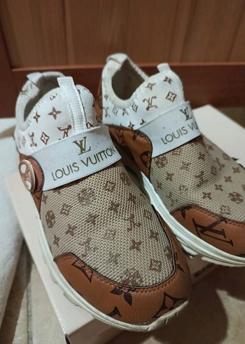 Renkli Baskılı Kahverengi Kadın Spor Ayakkabı - Görsel 3