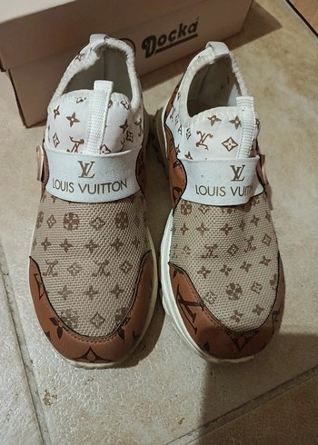 Renkli Baskılı Kahverengi Kadın Spor Ayakkabı - Görsel 7