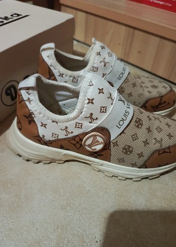 Renkli Baskılı Kahverengi Kadın Spor Ayakkabı - Görsel 6