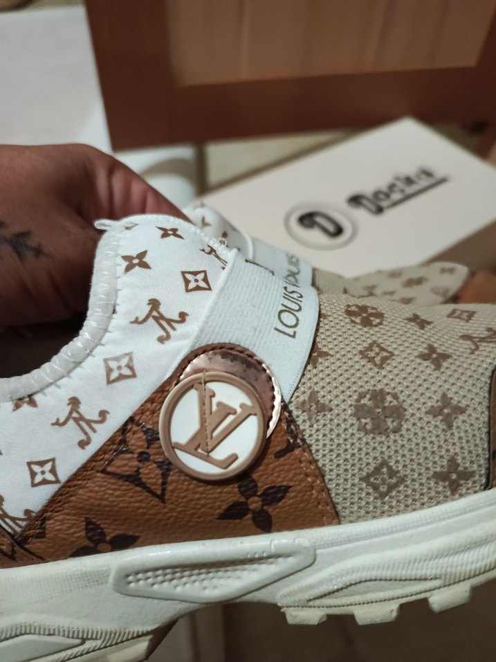 Renkli Baskılı Kahverengi Kadın Spor Ayakkabı - Görsel 4