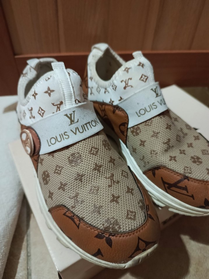 Renkli Baskılı Kahverengi Kadın Spor Ayakkabı - Görsel 3