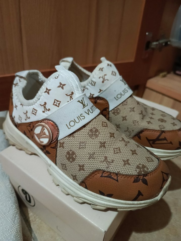 Renkli Baskılı Kahverengi Kadın Spor Ayakkabı - Görsel 2