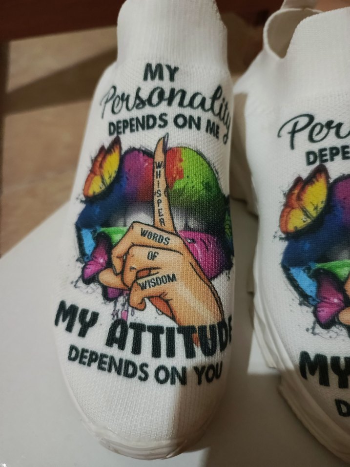 Renkli Baskılı Kadın Spor Ayakkabı - Görsel 2