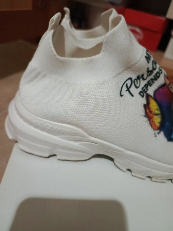 Renkli Baskılı Kadın Spor Ayakkabı - Görsel 5