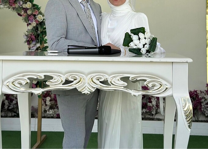 s Beden beyaz Renk Tesettür nikah elbisesi