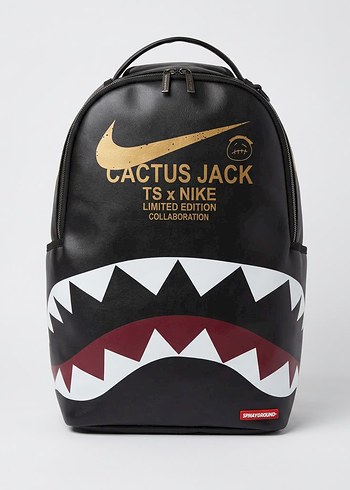 Diğer Nike X Cactus Jack Siyah Deri Sirt Cantasi