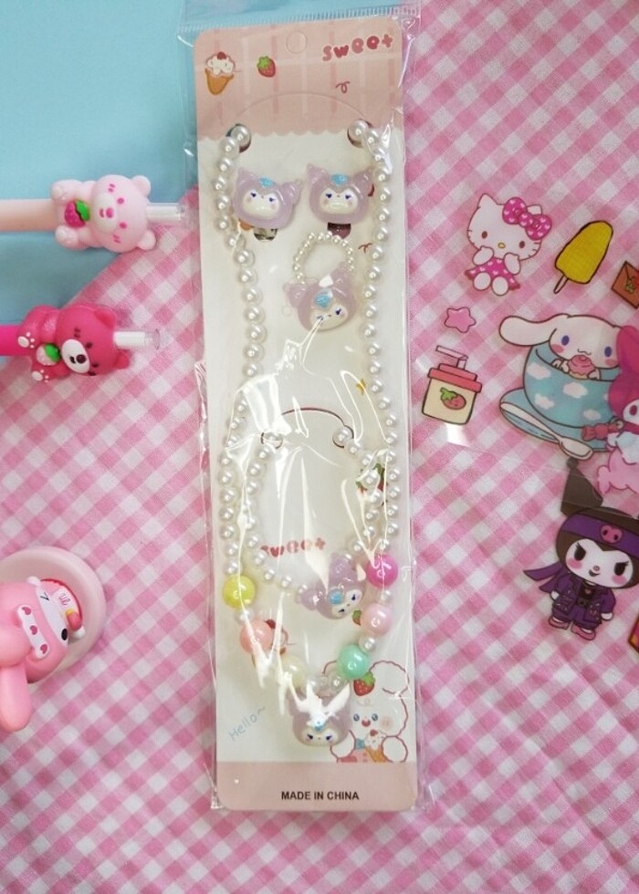 Kolye, Küpe, Bileklik ve Yüzük Set - Görsel 2