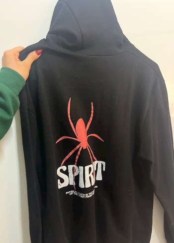 Kadın Siyah Fermuarlı Sweatshirt - Görsel 2