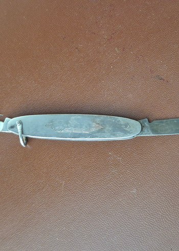 Bej Saplı Gri Katlanabilir Çakı