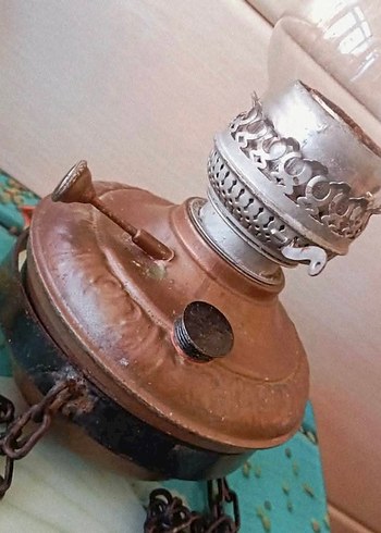 bakır antika Gaz Lambası - Görsel 3