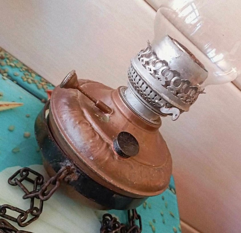 bakır antika Gaz Lambası - Görsel 3