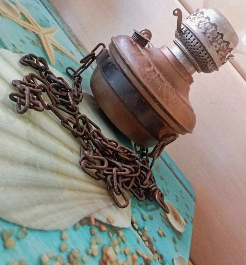 bakır antika Gaz Lambası - Görsel 2