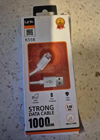 100 cm Beyaz Mikro USB Şarj Kablosu - Görsel 2