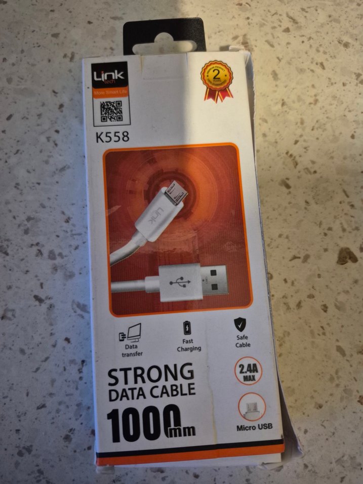 100 cm Beyaz Mikro USB Şarj Kablosu - Görsel 2