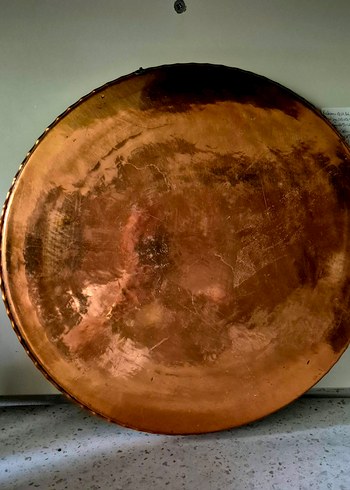 kızıl bakır el işleme sini - Görsel 3