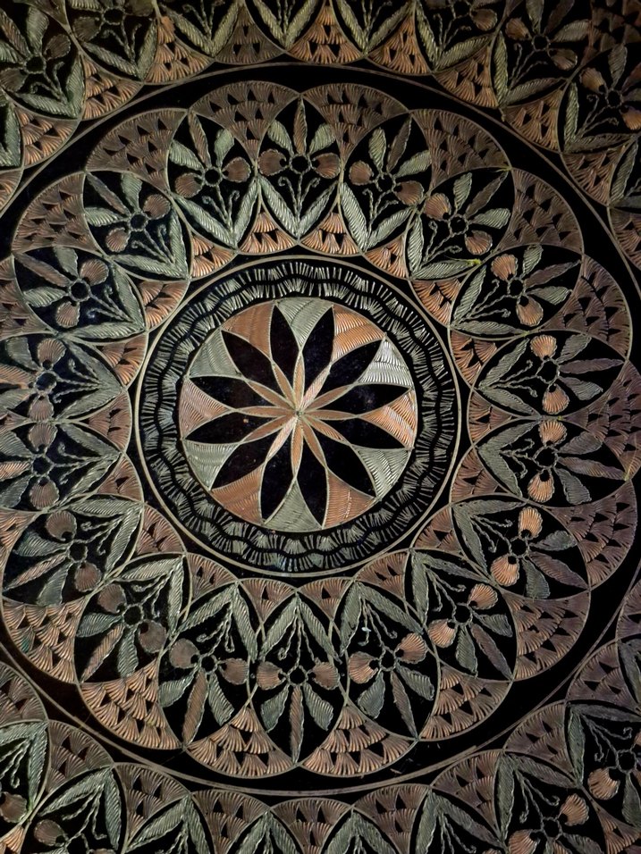 kızıl bakır el işleme sini - Görsel 2