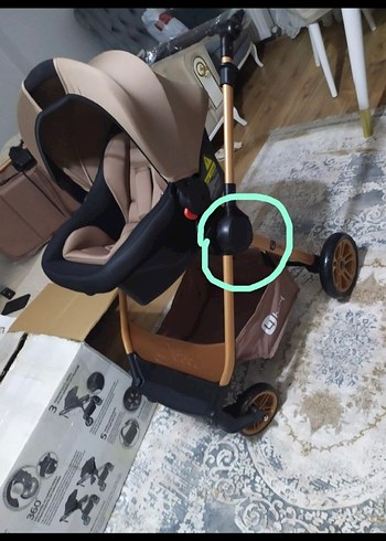 Koyu Kahverengi Bebek Arabası & puset