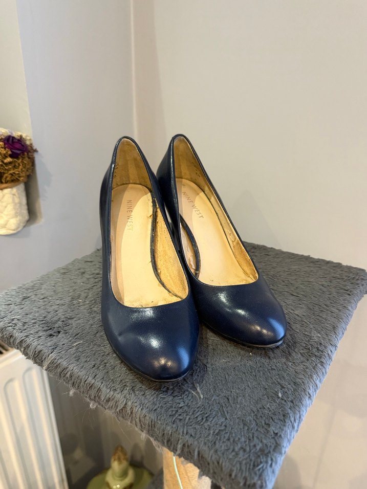 Klasik Lacivert Stiletto Topuklu Kadın Ayakkabı - Görsel 2