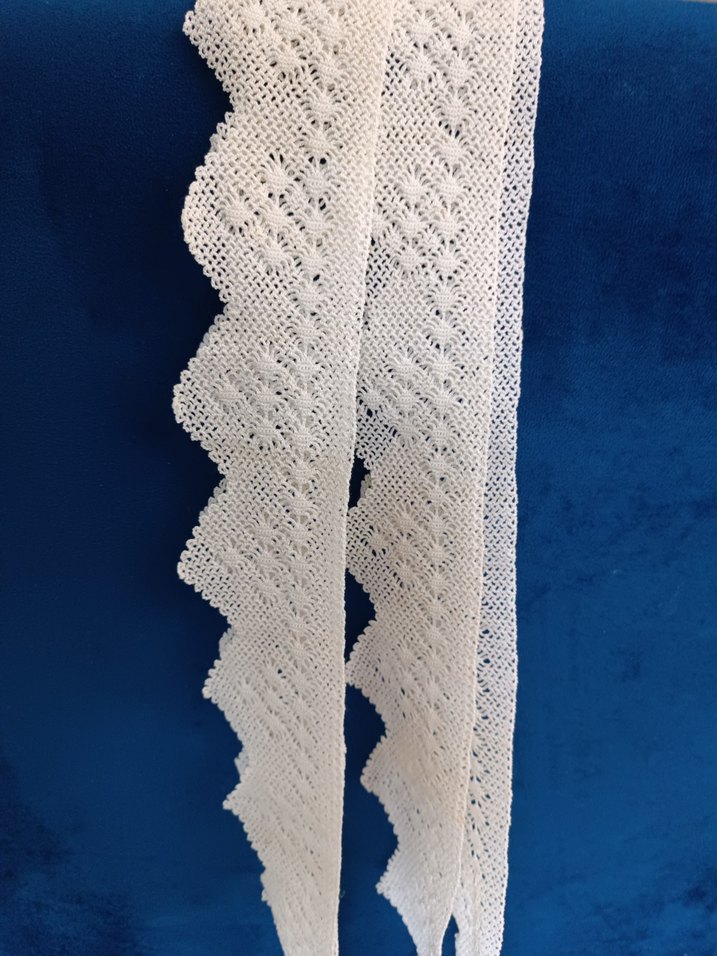 El Yapımı Beyaz Dantel Şerit - Görsel 2