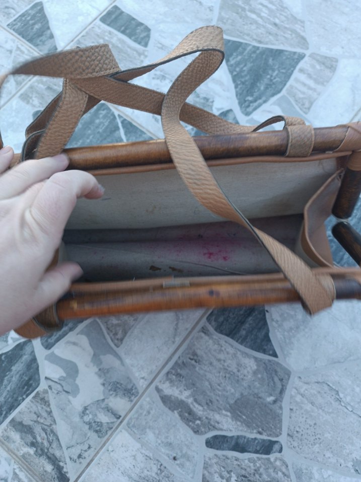 Kahverengi Deri Tokalı Kadın Çanta - Görsel 4