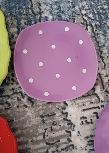 Renkli Seramik Tabak Seti - Görsel 6